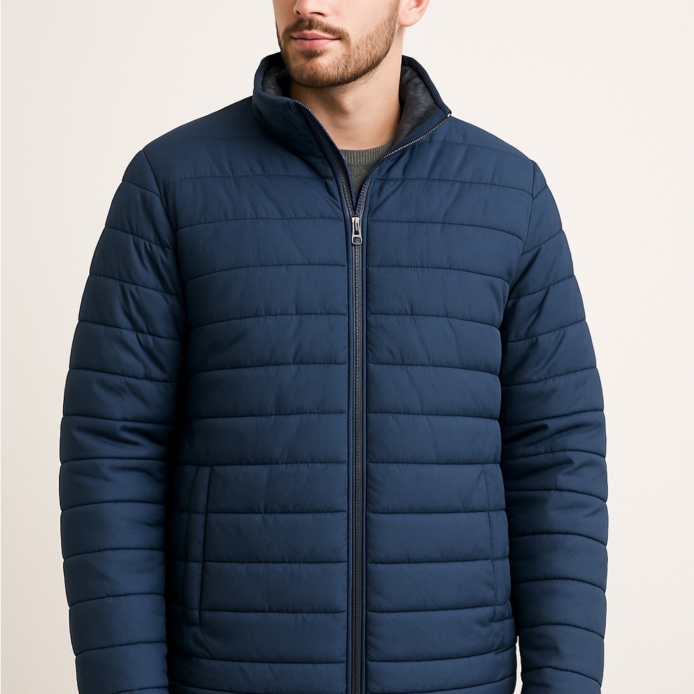 Men's Blue Puffer Jacket